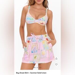 Show Me Your MuMu Bay Street Skirt in Cream